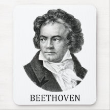 Ludwig van Beethoven, negro Alfombrillas De Ratones