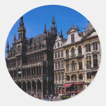 Lugar magnífico, Bruselas, Bélgica Etiquetas Redondas
