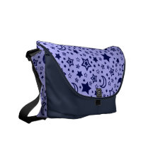 Luna azul y la bolsa de mensajero de las estrellas bolsas de mensajería