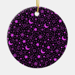 Luna de Halloween y ornamento de las estrellas Ornatos