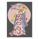 Luna de la flor de cerezo felicitacion 