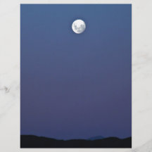 Luna de la tarde y cielo azul tarjetas publicitarias