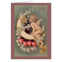 Luna de la tarjeta del día de San Valentín - tarje