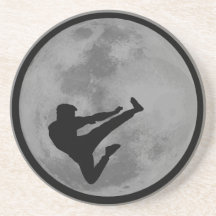 Luna de Ninja de los artes marciales Posavasos Personalizados