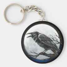 Luna del cuervo llaveros personalizados