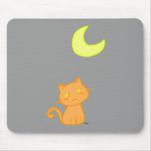 Luna del gato alfombrillas de ratones