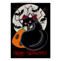Luna del vampiro del gatito de Kiara Toon y tarjet