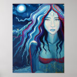 Luna eléctrica - diosa/impresión del arte de la fa posters