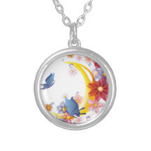 Luna, flores y mariposas joyería