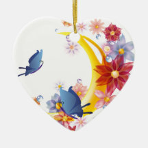 Luna, flores y mariposas ornamentos de reyes magos