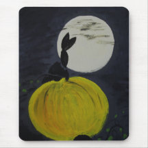 Luna Llena en el remiendo de la calabaza Tapetes De Raton