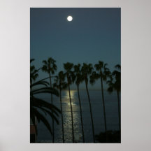 Luna Llena sobre el agua Posters