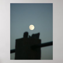 luna sobre el escondrijo rocoso Kingston mA Poster