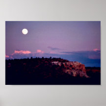 Luna sobre parque nacional del EL Morro Poster