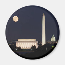 Luna sobre Washington DC Imán