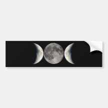 luna triple pegatina de parachoque