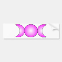 luna triple - pendiente rosada etiqueta de parachoque