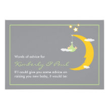 Luna y estrellas de la tarjeta del consejo de la f invitaciones personalizada