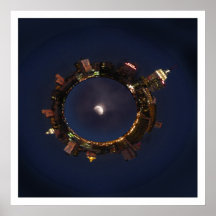 Luna y poster de New York City Planetoid