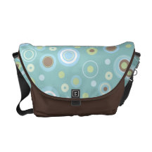 Lunar del verde azul Brown en trullo Bolsa De Mensajería