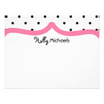 Lunar y rosa Notecard plano Comunicados Personales