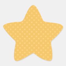 Lunares amarillos calcomania forma de estrella personalizadas