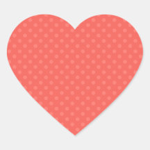 Lunares anaranjados claros pegatina de corazón personalizadas