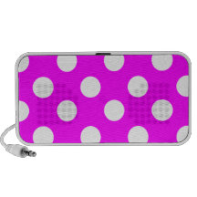 Lunares blancos grandes en rosa fucsia altavoces
