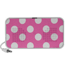Lunares blancos grandes en rosas fuertes notebook altavoces