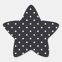 Lunares blancos negros calcomanías forma de estrella