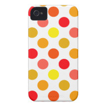 Lunares brillantes de la ráfaga de la fruta cítric iPhone 4 Case-Mate fundas