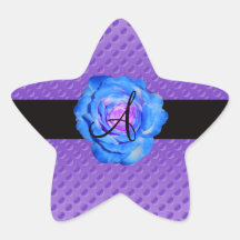 Lunares color de rosa azules de la púrpura del mon calcomanía cuadrada personalizada