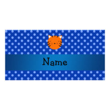 Lunares conocidos personalizados del azul de la ca tarjetas personales