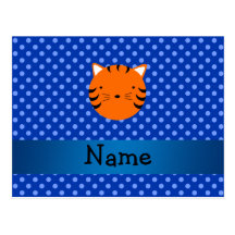 Lunares conocidos personalizados del azul de la ca tarjetas postales