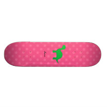 Lunares conocidos personalizados del rosa del dino patines personalizados