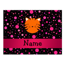 Lunares conocidos personalizados del rosa del negr postal