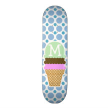 Lunares de los azules cielos; Cono de helado Patinetas Personalizadas