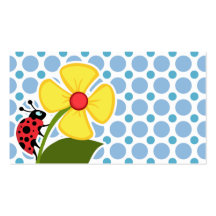 Lunares de los azules cielos; Mariquita Plantillas De Tarjetas De Visita