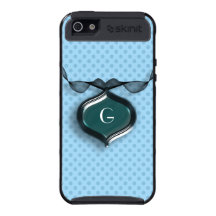 Lunares de moda del trullo con la gema del monogra iPhone 5 cárcasa