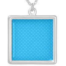 Lunares del azul de cielo collar personalizado