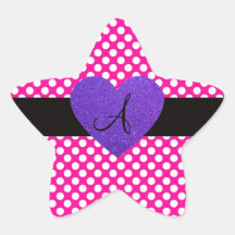 Lunares del monograma de Purple Heart Calcomanías Forma De Estrellas