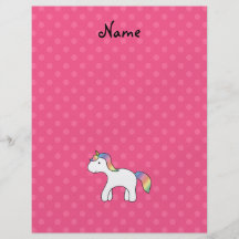 Lunares del rosa del unicornio del bebé del arco i tarjeta publicitaria