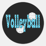 Lunares del voleibol etiqueta redonda