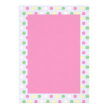 Lunares en colores pastel invitacion personal 