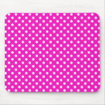 Lunares en el rosa impactante Mousepad Alfombrilla De Raton