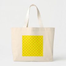 Lunares grandes - amarillo de la mandarina en amar bolsa