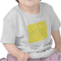 Lunares grandes - amarillo de la mandarina en amar camisetas