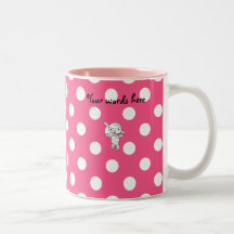 Lunares lindos del rosa de la momia tazas de café