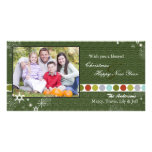 Lunares modernos y navidad Photocard de los copos  Tarjeta Fotográfica Personalizada
