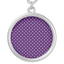 Lunares púrpuras collares personalizados